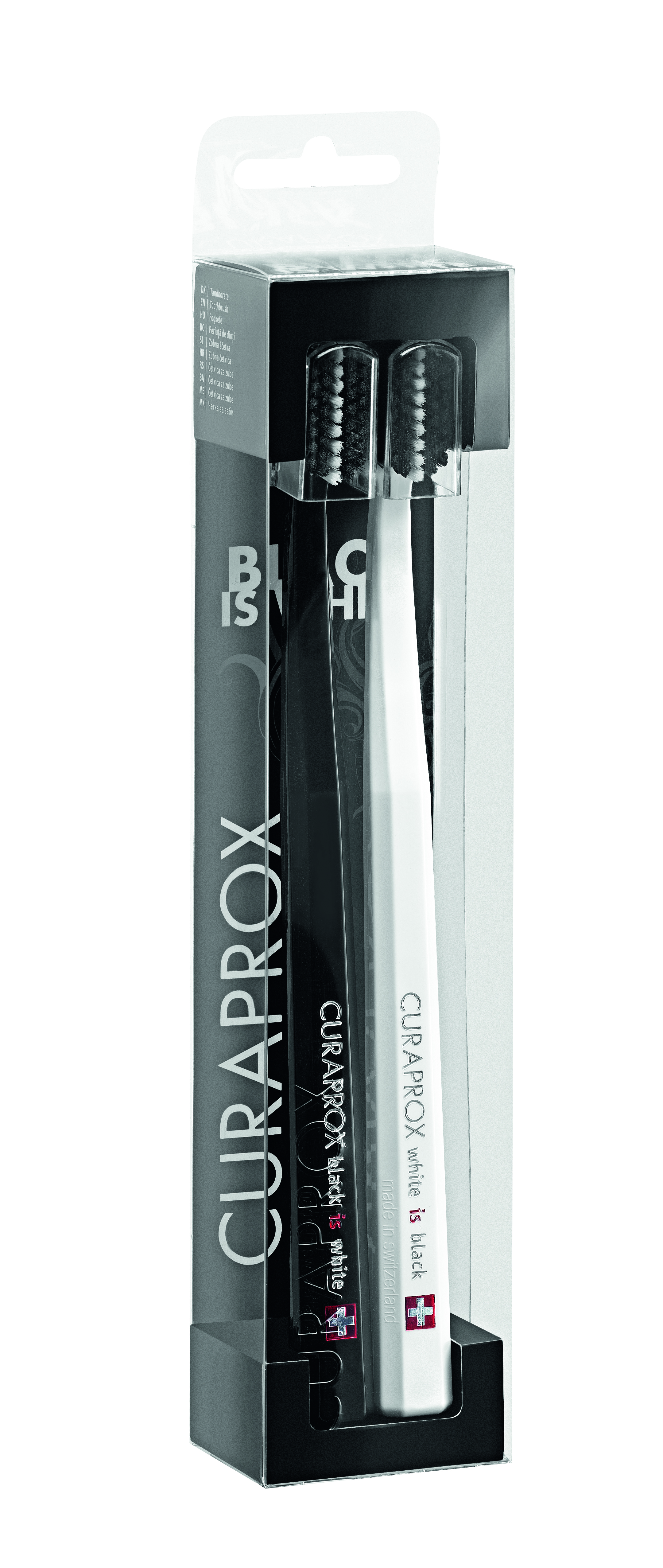 CURAPROX четка за зъби Black is White черна и бяла 2 бр. блистер