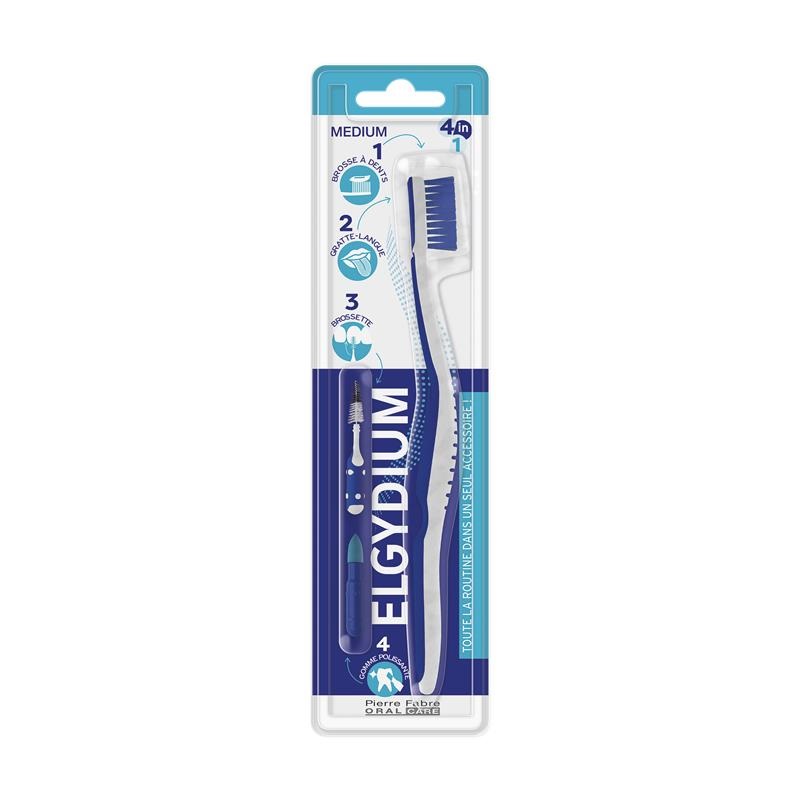 ELGYDIUM 4 в 1 четка за зъби M