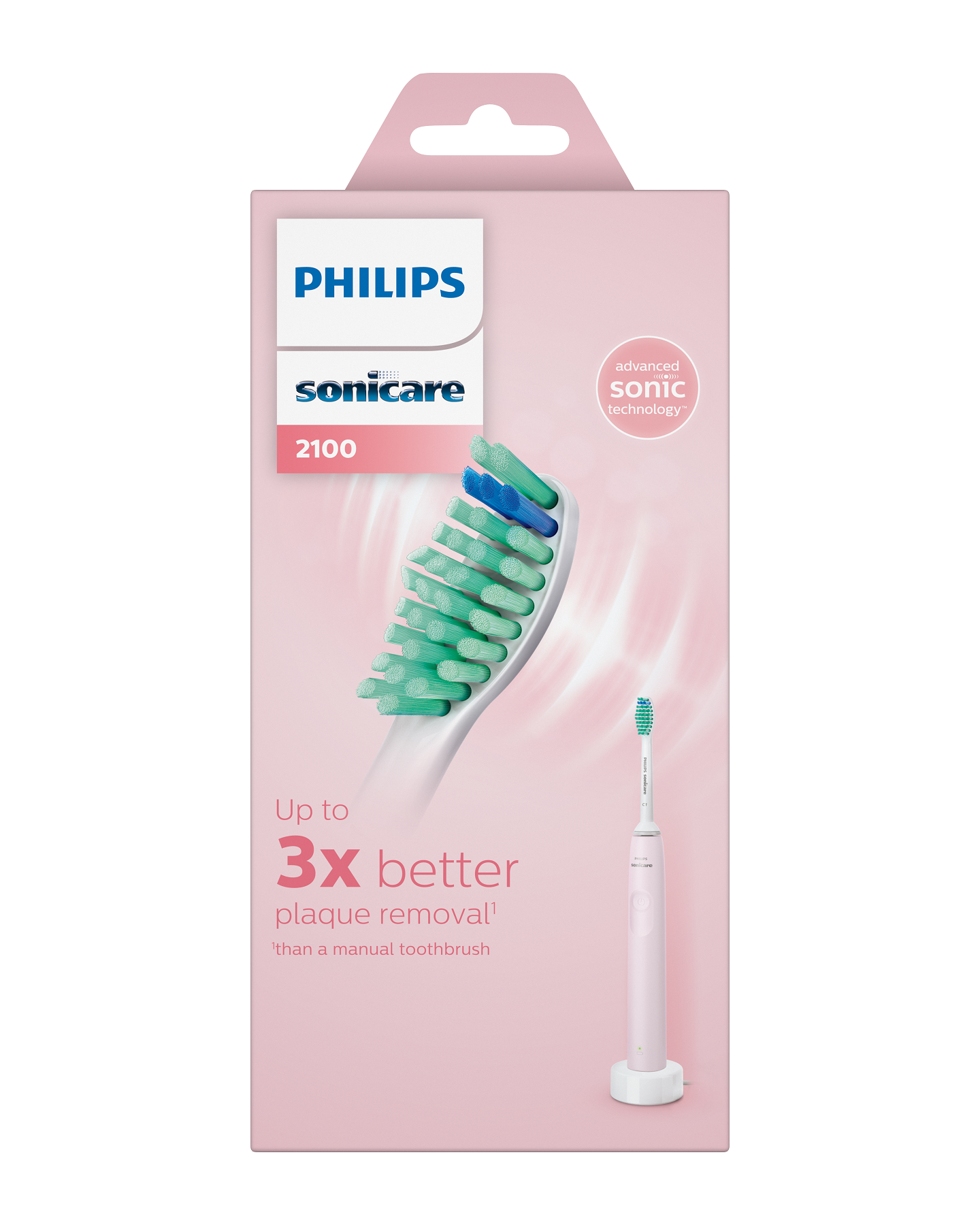 PHILIPS Sonicare HX2100, електрическа звукова четка за зъби, бяла