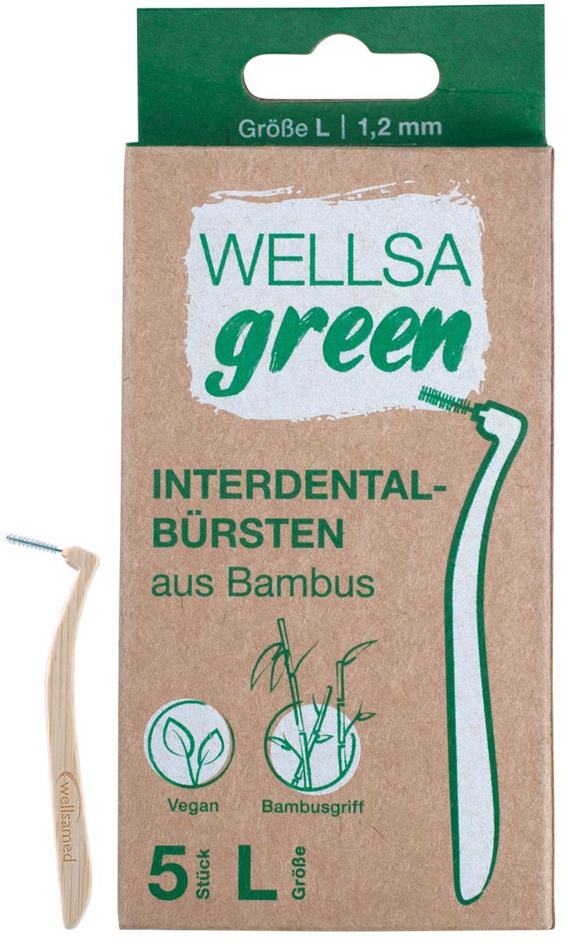 WELLSAMED WELLSAGREEN интердентални четки за зъби от бамбук L 1.2 mm x 5