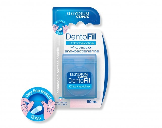 ELGYDIUM Dental Floss конци за зъби с хлорхексидин 50м.
