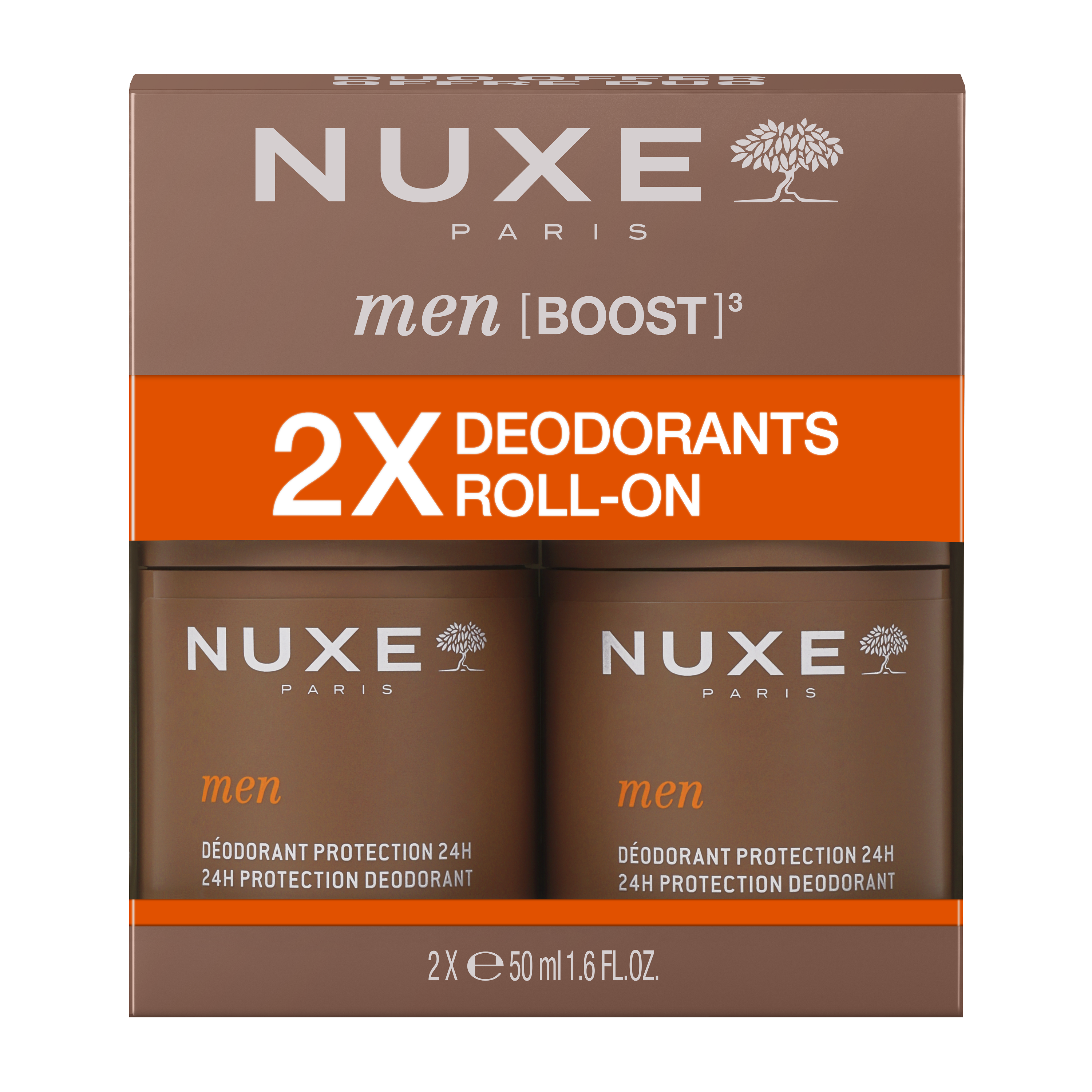 NUXE DUO MEN BOOST дезодорант рол-он 24h 50ml
