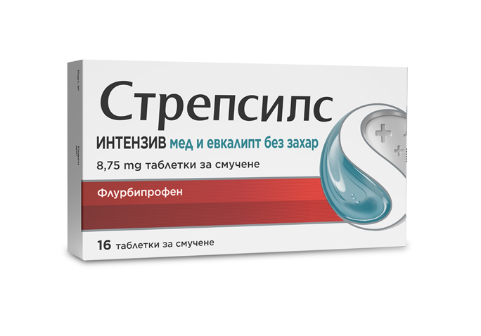 STREPSILS INTENSIVE мед и евкалипт без захар х 16 tabl