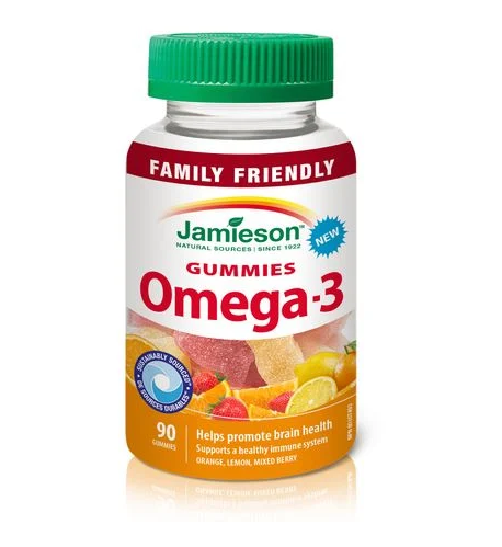 JAMIESON OMEGA-3 Омега 3 за деца и възрастни желирани дражета x 90