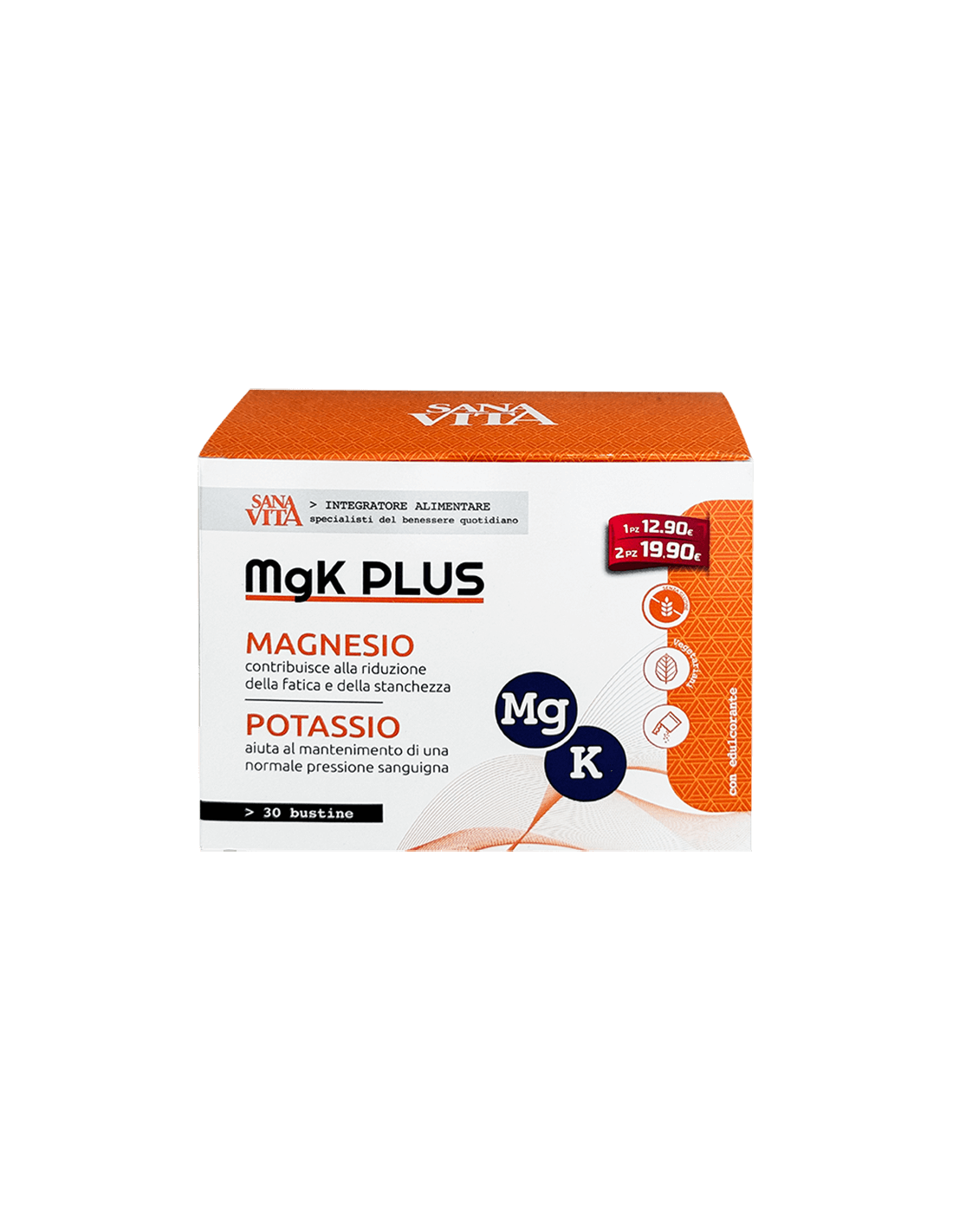 PALADIN PHARMA SANAVITA MgK PLUS Магнезий + Калий за мускулна и сърдечна функция x 30 sachets