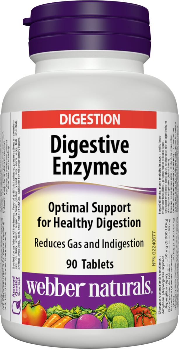WEBBER NATURALS DIGESTIVE ENZYMES Храносмилателни ензими x 90 tabl