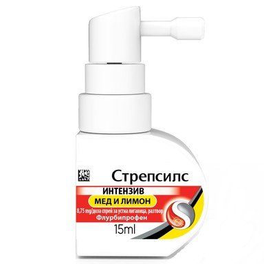 STREPSILS INTENSIVE мед и лимон спрей 8,75mg/доза разтвор 15 ml
