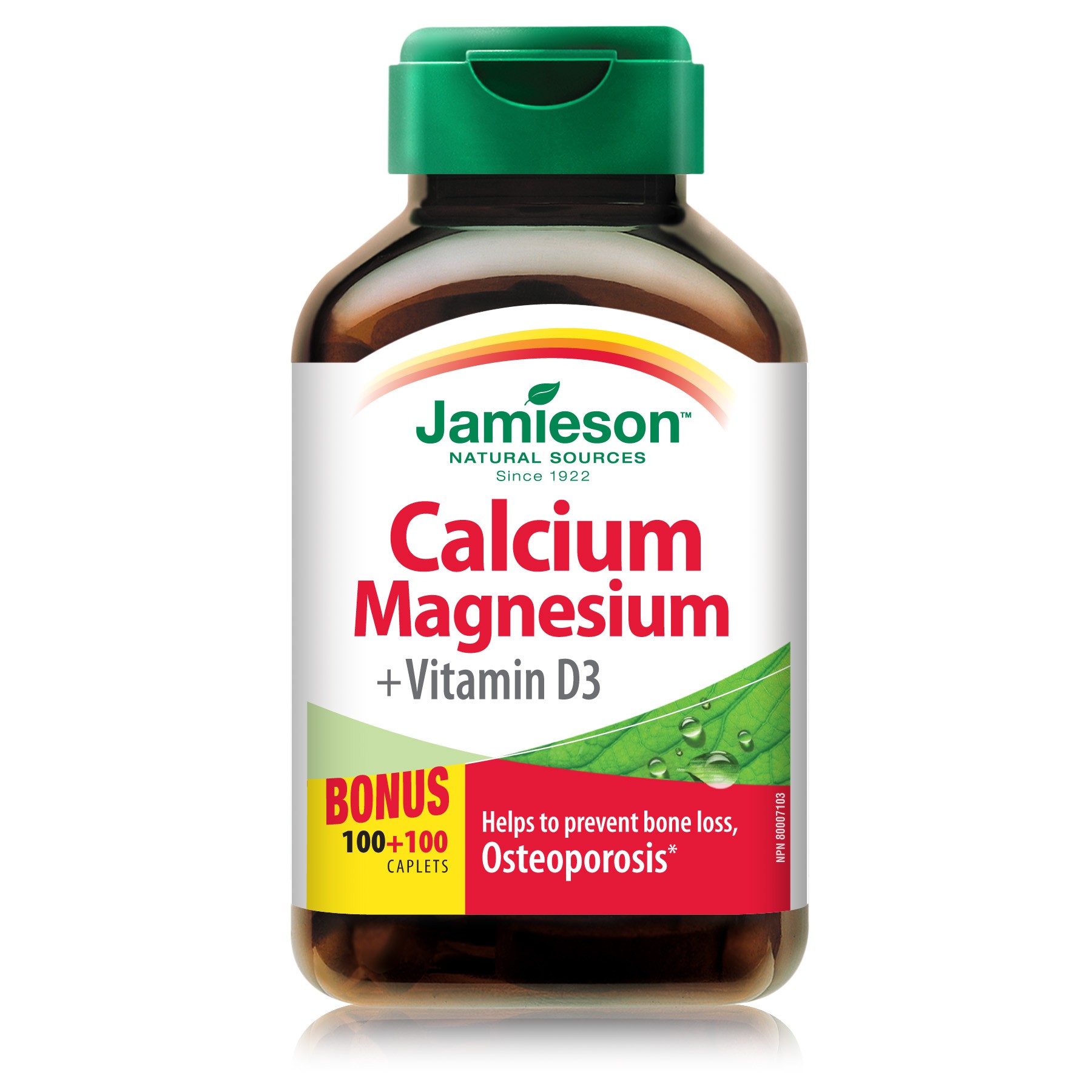 JAMIESON CALCIUM,MAGNESIUM + D3 Калций+магнезий+Вит Д x 200 tabl