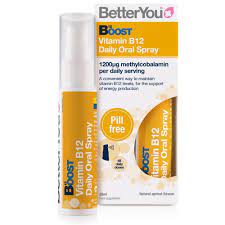 BETTERYOU BOOST VITAMIN B12 с хром орален спрей с аромат на кайсия 25ml
