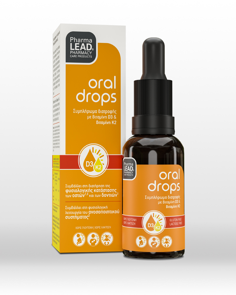 PHARMALEAD ORAL DROPS D3+K2-Перорални капки с витамин D3 и K2 20ml