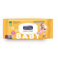 SEPTONA Влажни почистващи кърпички за бебета ЛАЙКА x 80 с капак