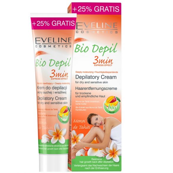 EVELINE Bio Depil Депилаторен крем с био Манго - 3 мин. /суха и чувств.кожа/ 125ml