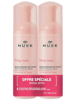 NUXE DUO VERY ROSE Нежна почистваща пяна 150ml 1+1