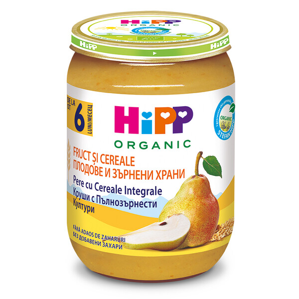 HIPP BIO ПЪЛНОЗЪРНЕСТА КАША С КРУШИ 190g 4723