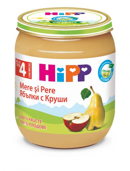 HIPP BIO ПЮРЕ КРУШИ С ЯБЪЛКИ 125g 4293/4320