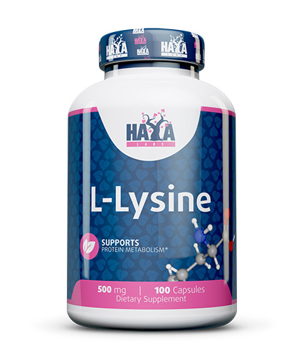 HAYA LABS L-LYSINE Л-лизин за поддържане на азотния баланс 500mg x 100 caps