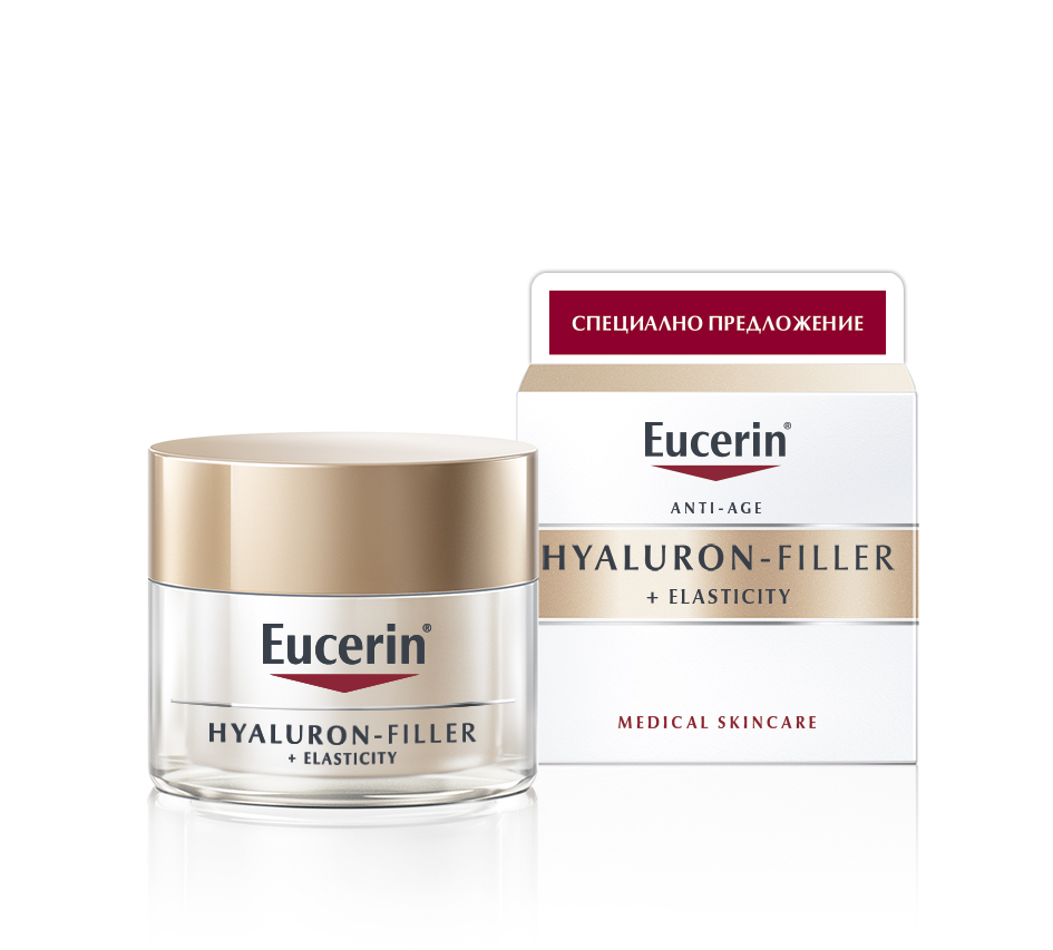 EUCERIN HYALURON FILLER + ELASTICITY дневен крем 50ml промо цена