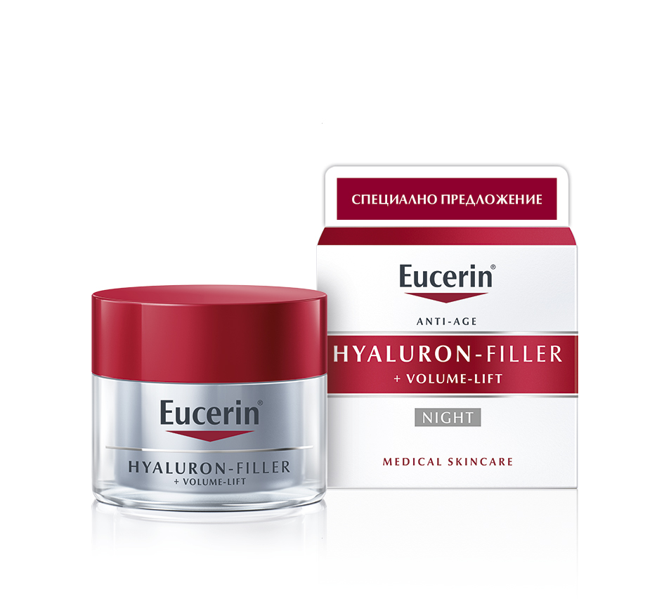 EUCERIN HYALURON FILLER + VOLUME LIFT нощен крем 50ml  промо цена