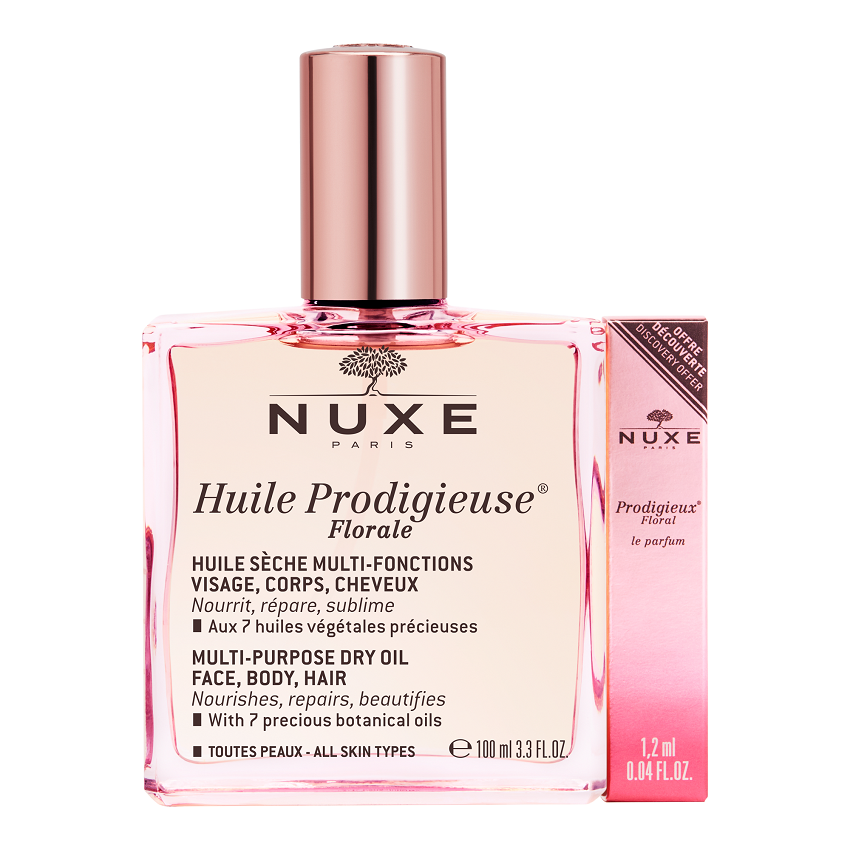 NUXE PROMO HUILE PRODIGIEUSE FLORAL мултифункционално сухо масло 100ml + мини парфюм 1,2ml
