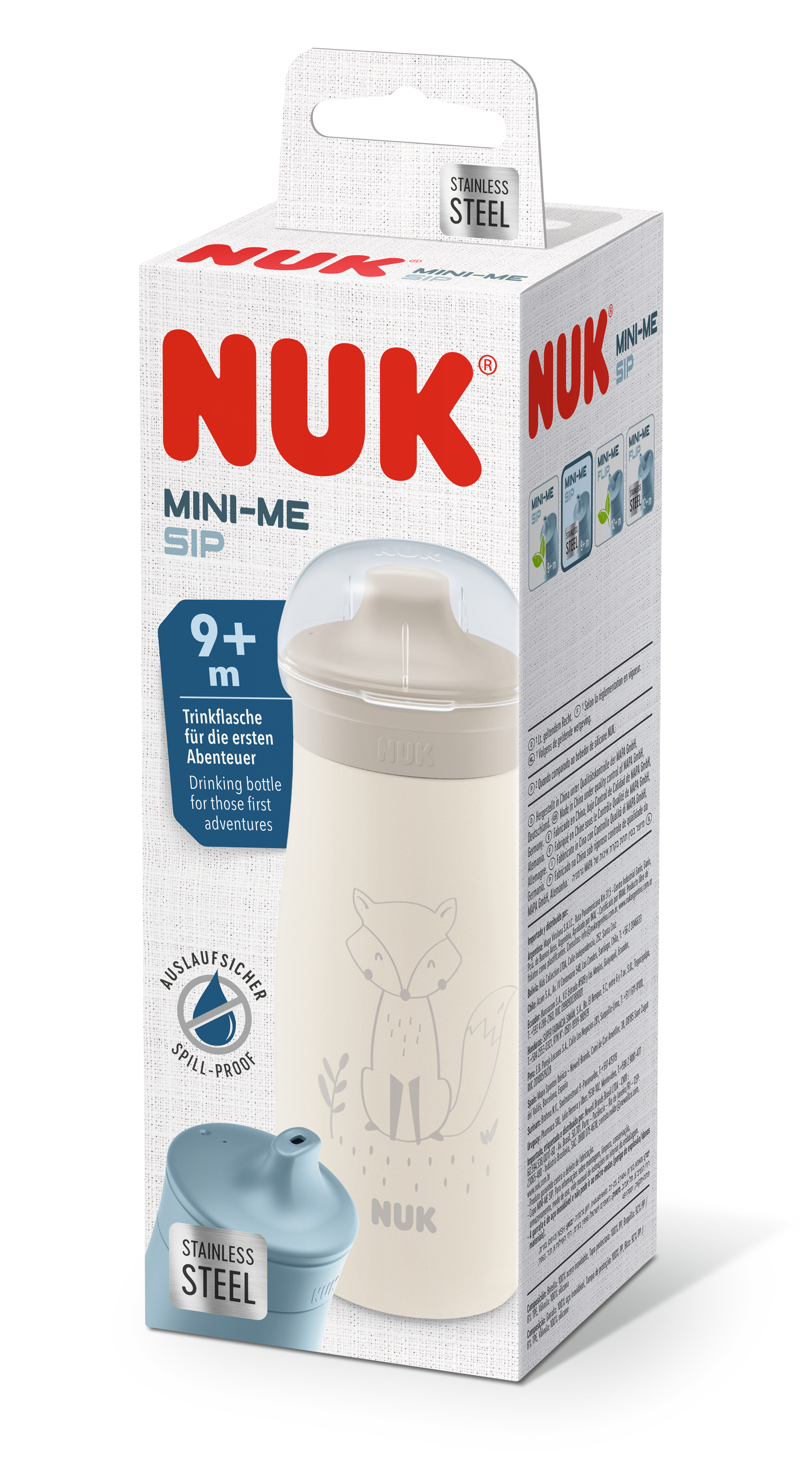 NUK Чаша MINI-ME SIP Stainless 300ml Лисица