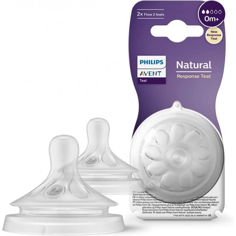 AVENT Биберон Natural Response - поток 2 (0м+), 2 бр