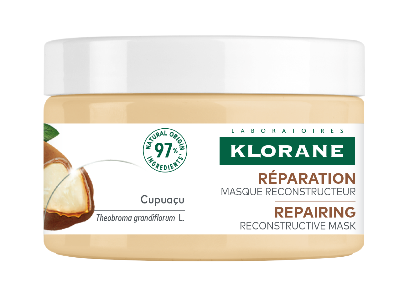 KLORANE Възстановяваща маска за коса с органично купуасу за много суха коса 250ml