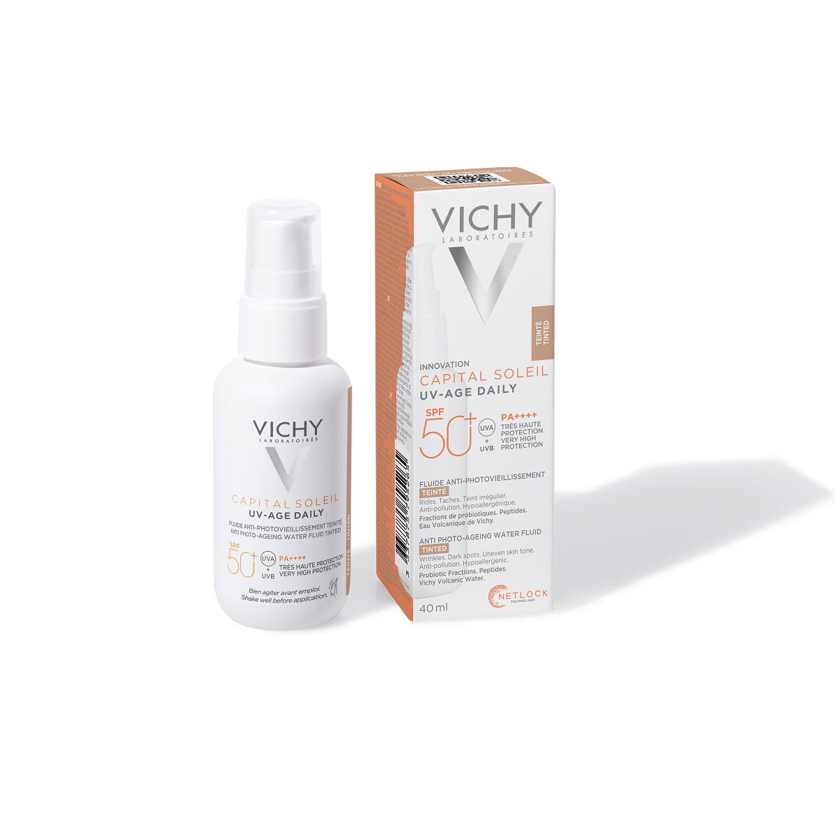 VICHY SOLEIL UV-AGE SPF50+ оцветен флуид за лице против фотостареене 40ml