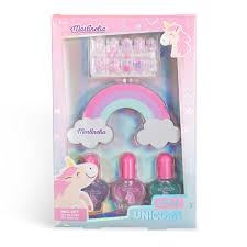 MARTINELIA 12228 Детски комплект за маникюр Little Unicorn - лак за нокти 4мл,пила, изкуствени нокти, стикери за декорация