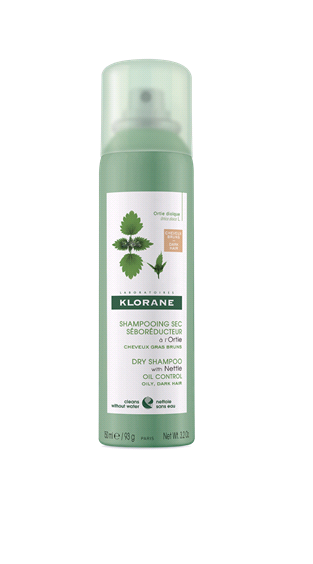 KLORANE сух шампоан с коприва за мазна тъмна коса 150ml