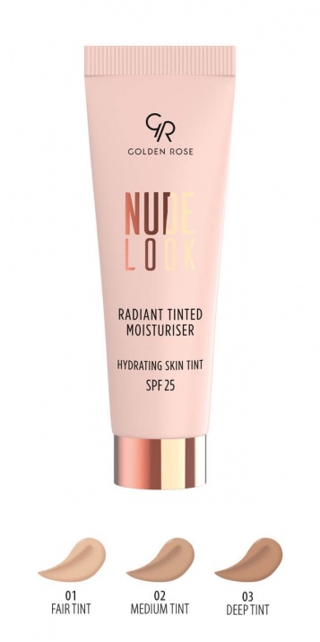 GOLDEN ROSE  NUDE LOOK Тониращ овлажняващ крем 25 SPF N03