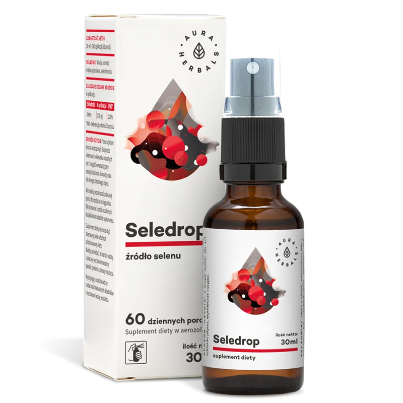 AURA HERBALS SELEDROP Селен (натриев селенит) допринася за нормалното функциониране на щитовидната жлеза орален спрей х 30ml