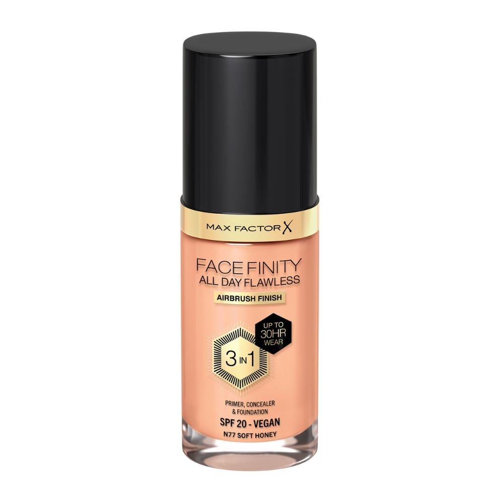 ФОН ДЬО ТЕН MAX FACTOR FACEFINITY ALL DAY FLAWLESS SOFT HONEYSOFT HONEY Фон дьо тен  3 IN 1 № 77 SOFT HONEY