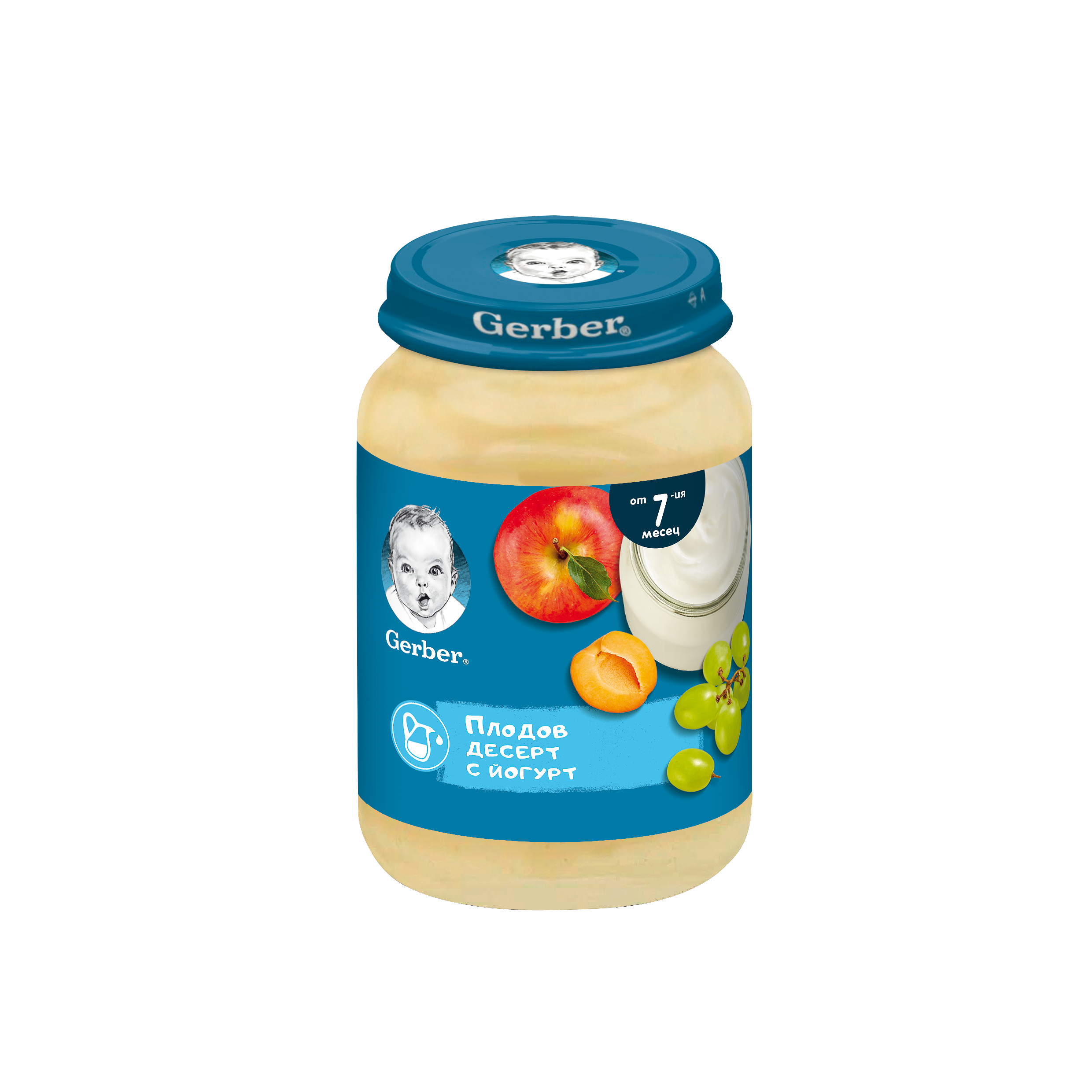 NESTLE GERBER пюре плодов десерт с йогурт 7м+ 190g
