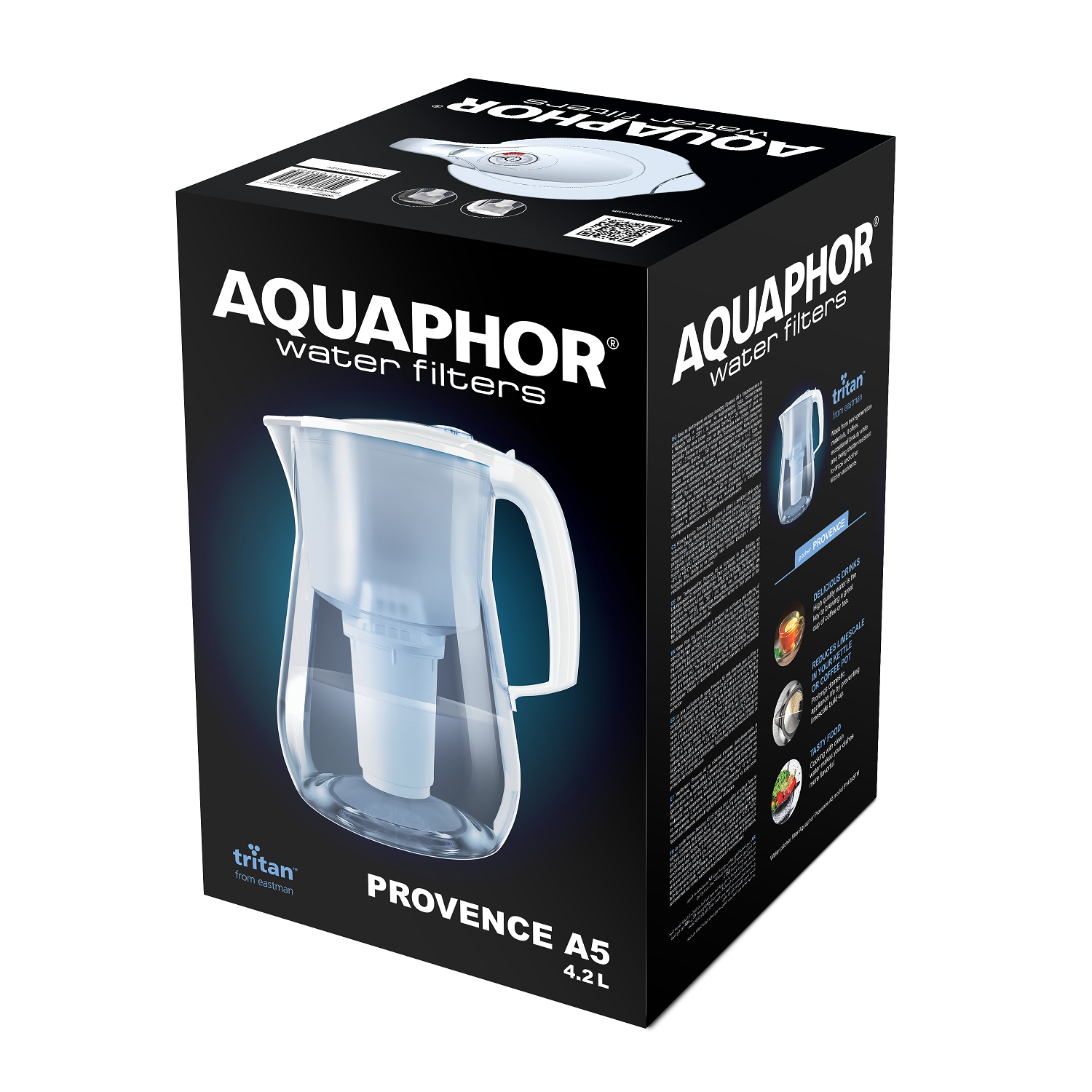 AQUAPHOR Provance Филтрираща Кана Tritan 4.2L Бяла A5
