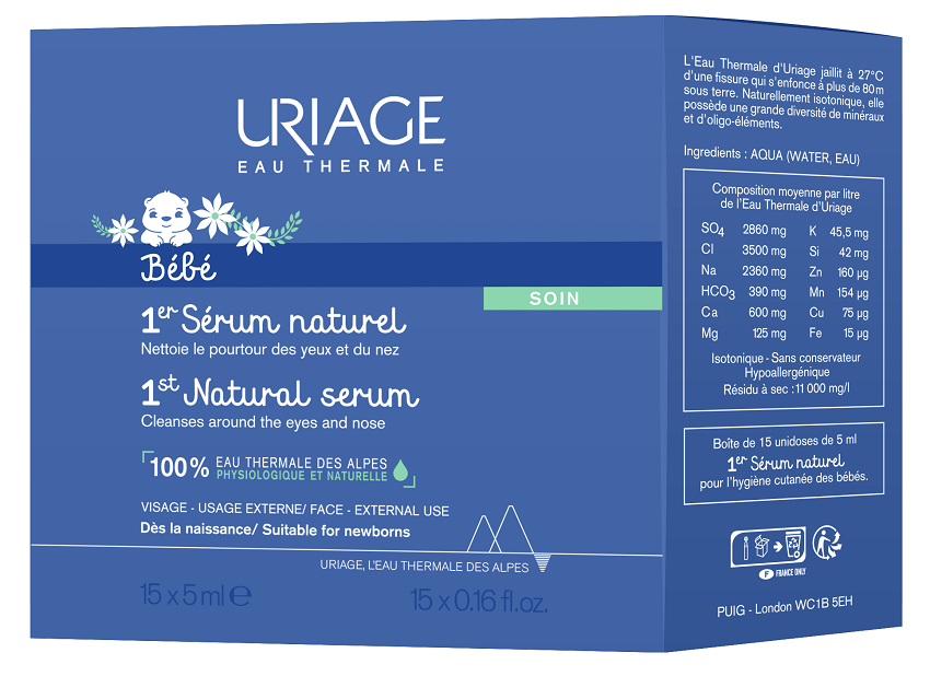 URIAGE 1 ER BEBE монодози за почистване на носле и очи 5ml x 15