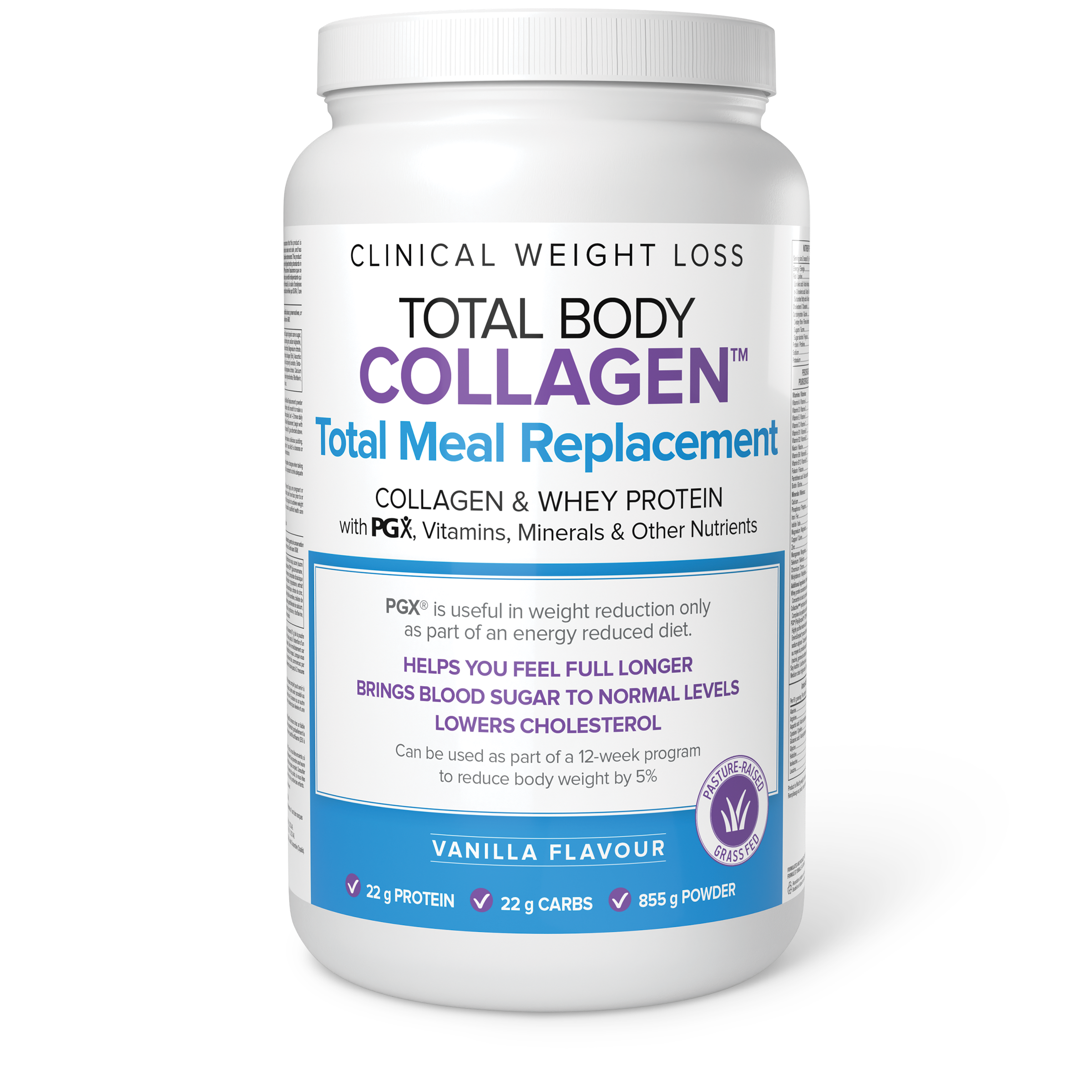 TOTAL BODY COLLAGEN Total Meal Replacement COLLAGEN & WHEY PROTEIN with PGX, Vits, Mins & Nutrients Колаген, суроватъчен протеин с PGX витамини, минерали и нутриенти за мускули и стави прах, с вкус на ванилия x 855g