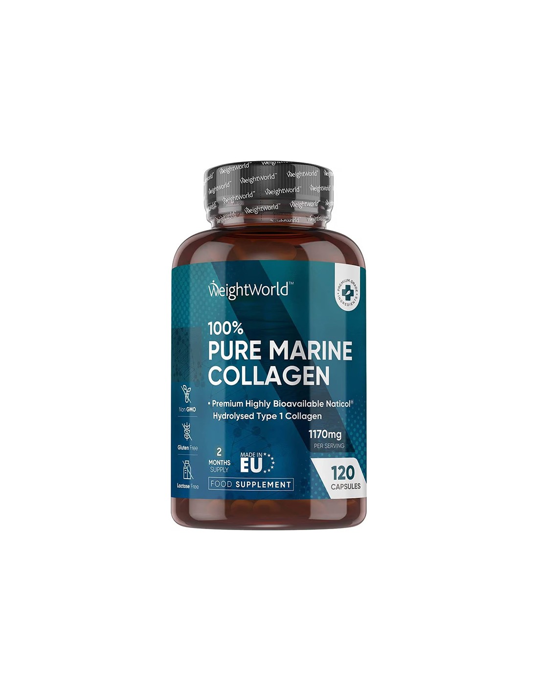 WEIGHT WORLD PURE MARINE COLLAGEN Морски колаген (тип I) за коса, ноки и стави x 120 caps