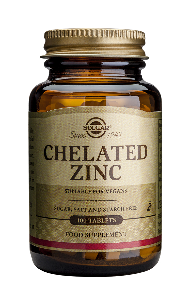 SOLGAR ZINC CHELATED Хелатен цинк 22mg x 100 tabl