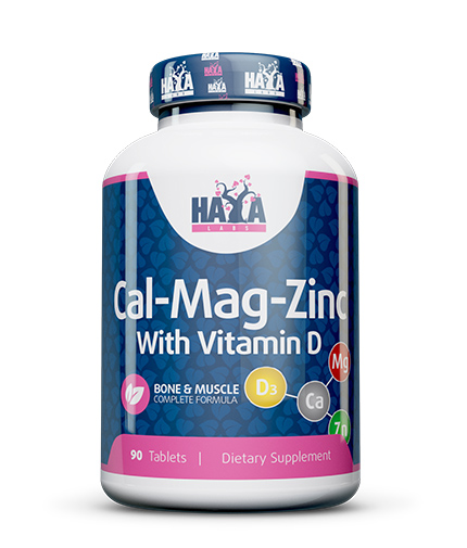 HAYA LABS CAL-MAG-ZINC with Vitamin D Калций,магнезий и витамин D3 x 90 tabl