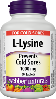 WEBBER NATURALS L-LYSINE 1000mg при херпеси x 60 tabl