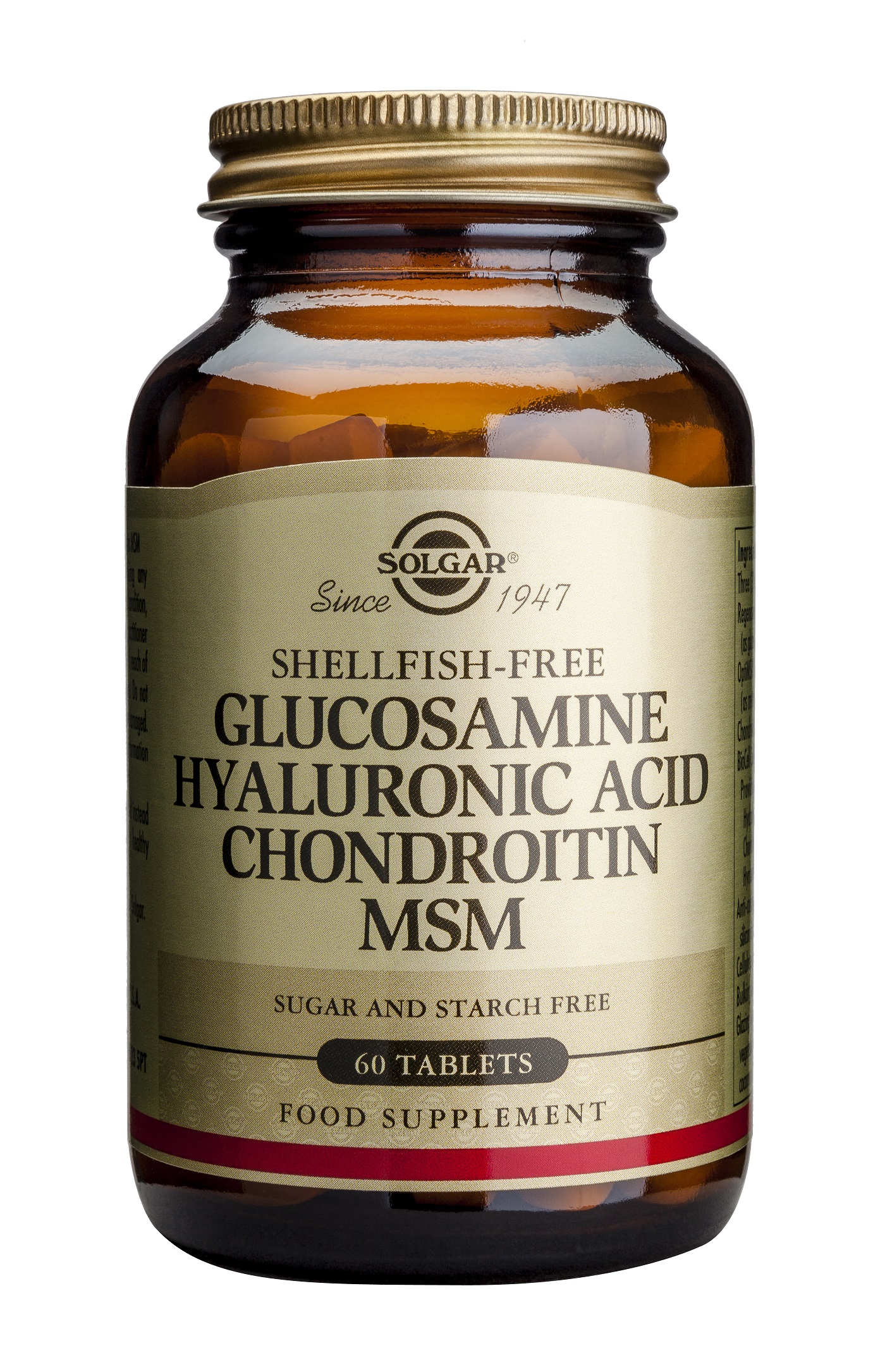 SOLGAR GLUCOSAMINE HYALURONIC ACID CHONDROITIN MSM x 60 tabl