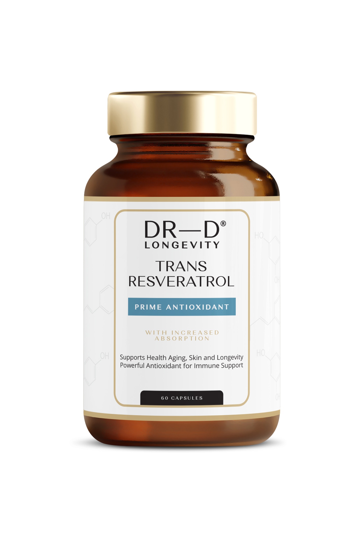 DR-D Longevity Trans Resveratrol активирай гените на дълголетието x 60 caps