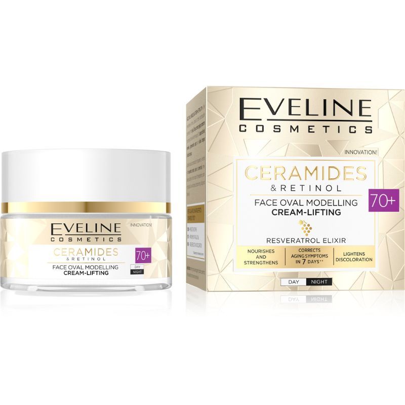 EVELINE CERAMIDES & RETINOL Дневен и нощен крем за лице 70+, 50 мл