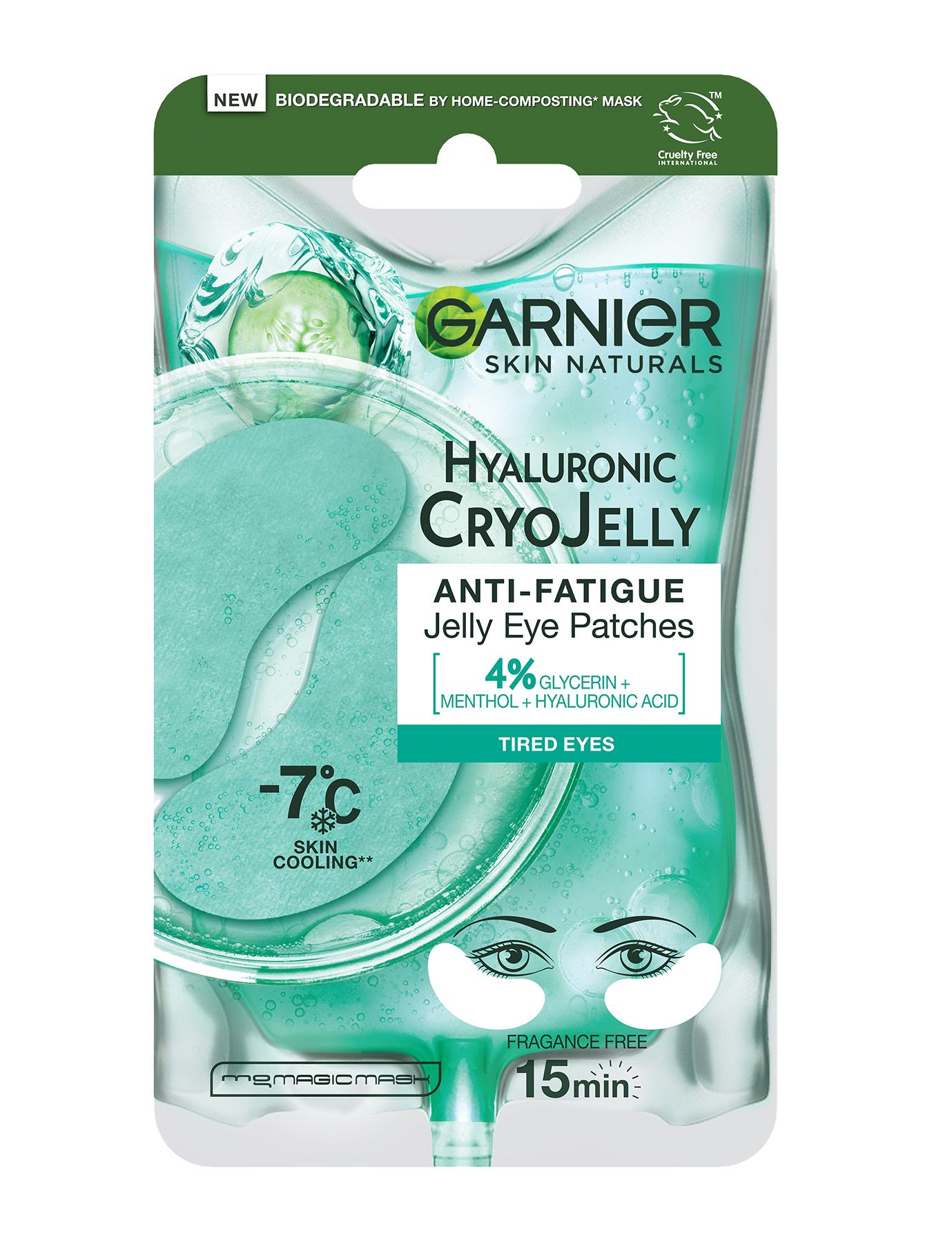 GARNIER CRYO JELLY Гел-маска за очи с охлаждащ ефект, 5г