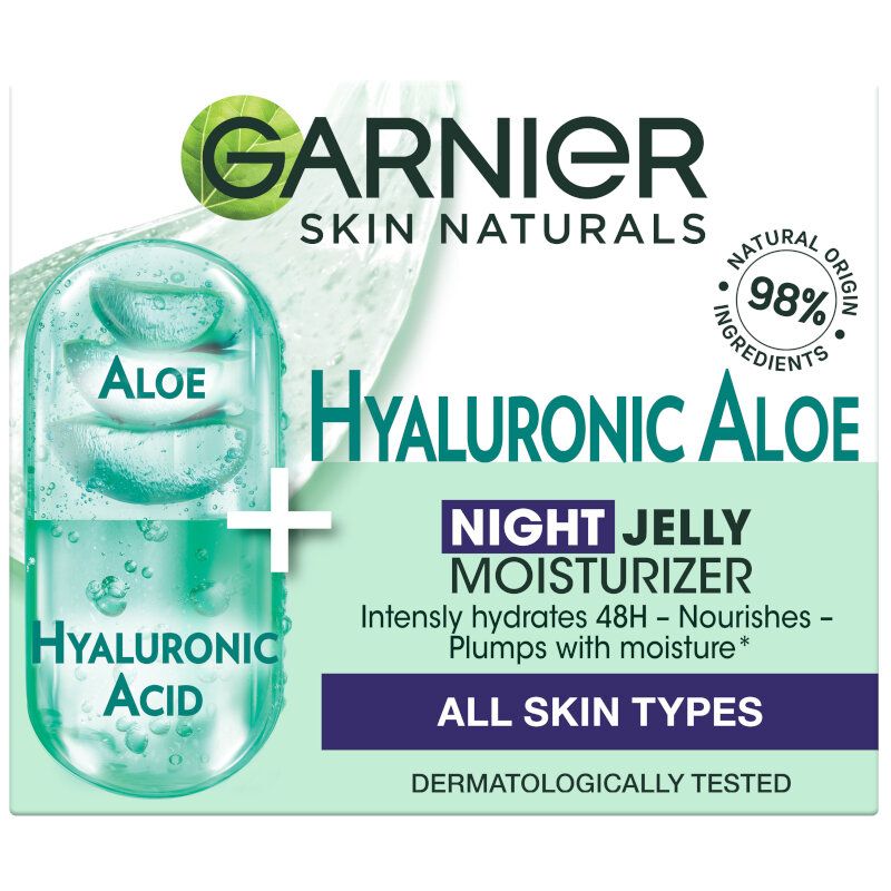 GARNIER HYALURONIC ALOE JELLY NIGHT Нощен хидратиращ гел, 50мл.