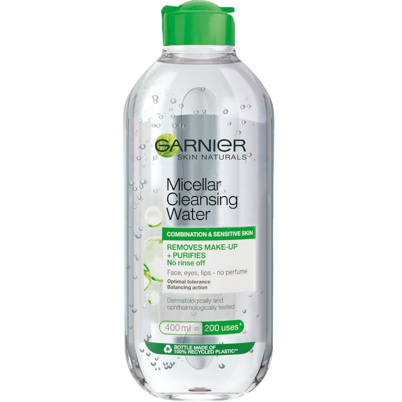 GARNIER SKIN NATURALS MICELLAR CLEANSING WATER WASH COMBINATION & SENSITIVE SKIN Мицеларна вода за лице, 400 мл.