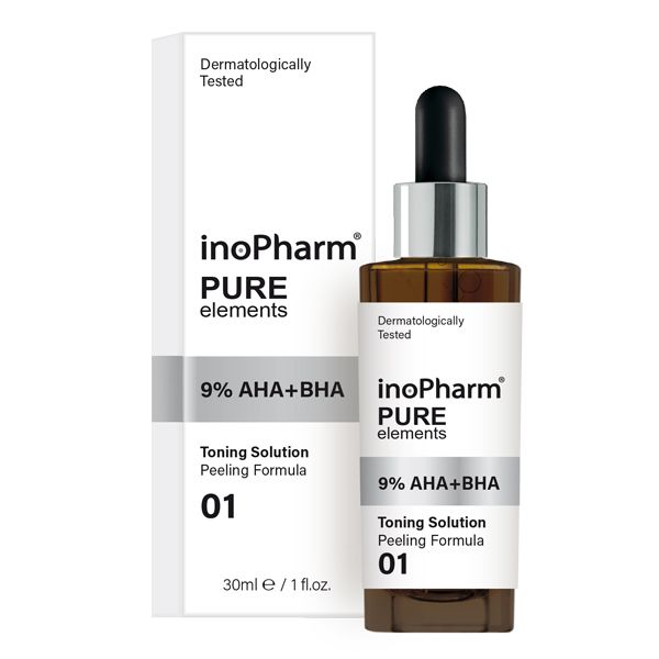 INOPHARM PURE ELEMENTS Пилинг за лице с 9% AHA+BHA, 30мл.