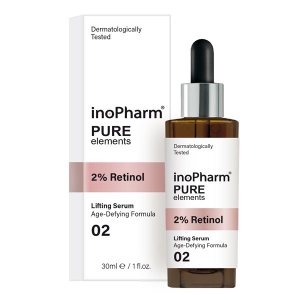 INOPHARM PURE ELEMENTS Серум за лице с 2% Ретинол, 30мл.
