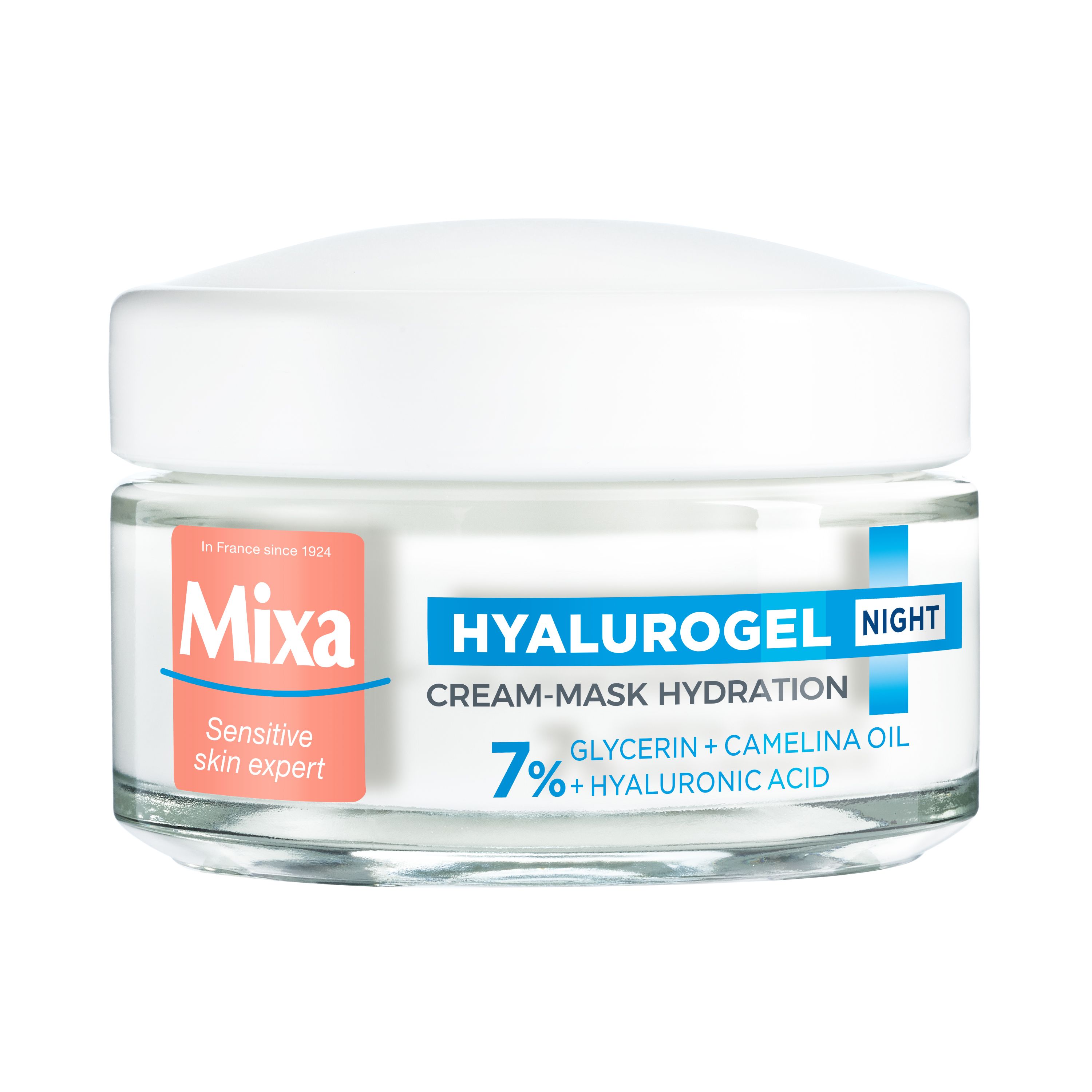 MIXA SENSITIVE SKIN EXPERT HYALUROGEL NIGHT Крем маска за лице SENSITIVE SKIN, 50 мл.